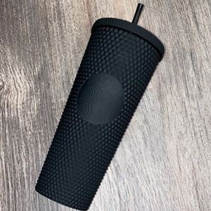Black matte Studded Starbucks tumbler